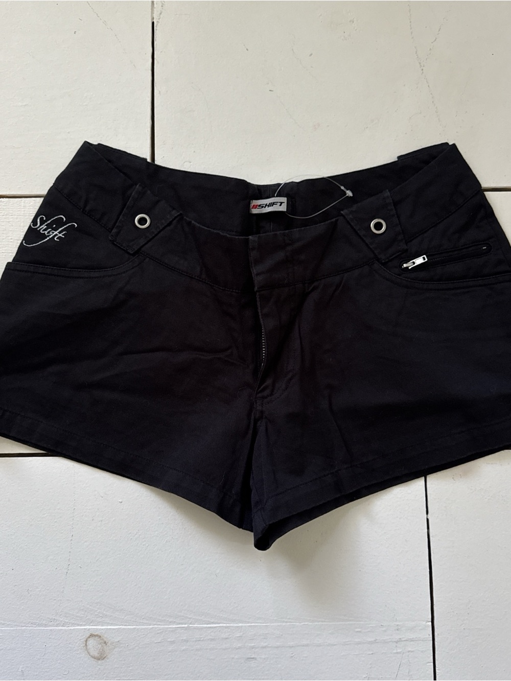 Shift Black Casual Mini Shorts
